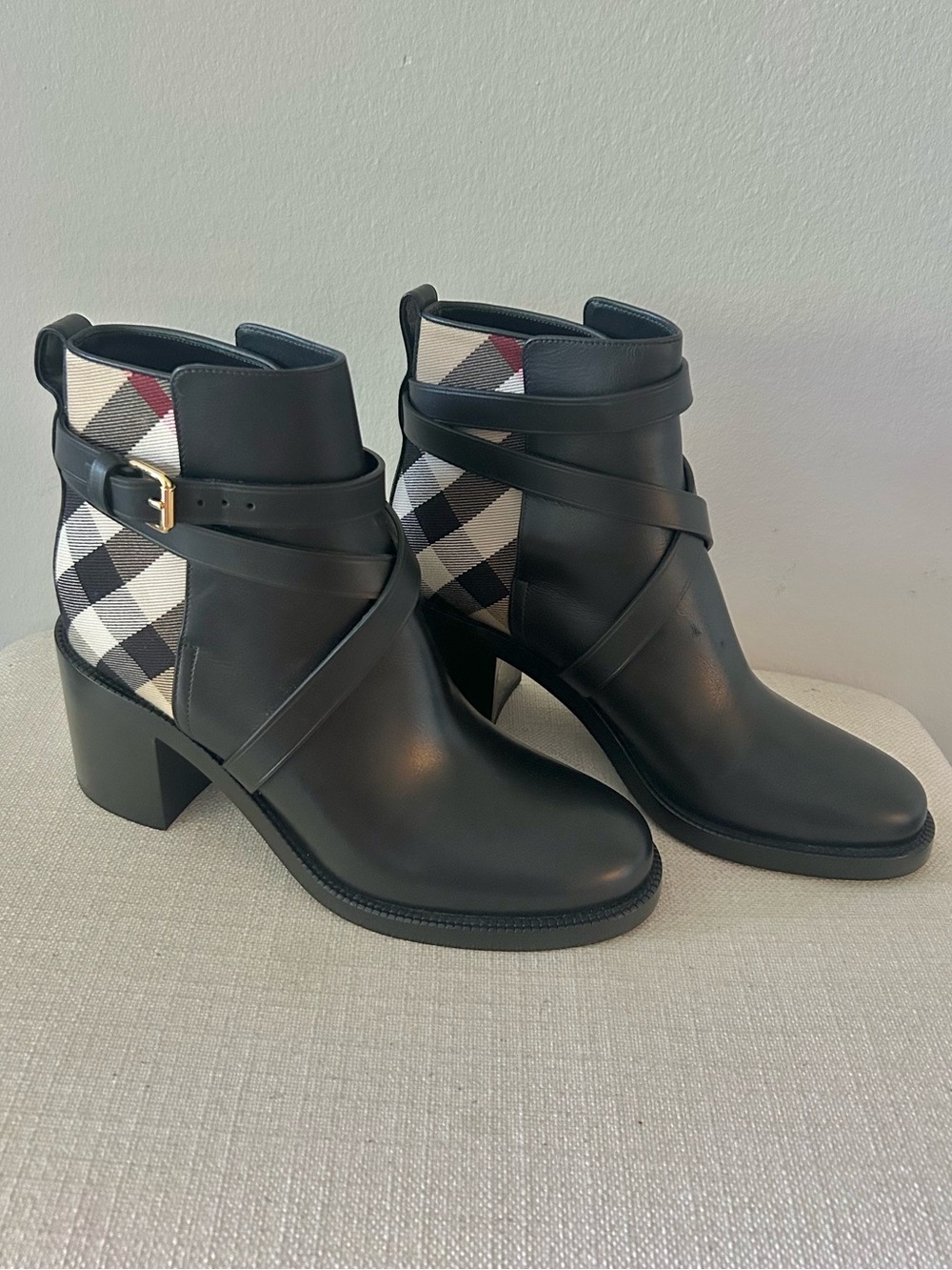 Burberry Pryle House Check Ankle Boots